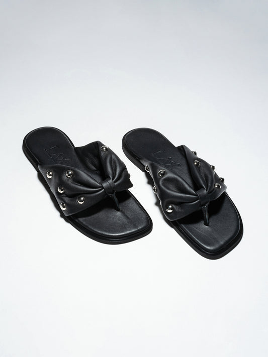 BOW SLIDES Black
