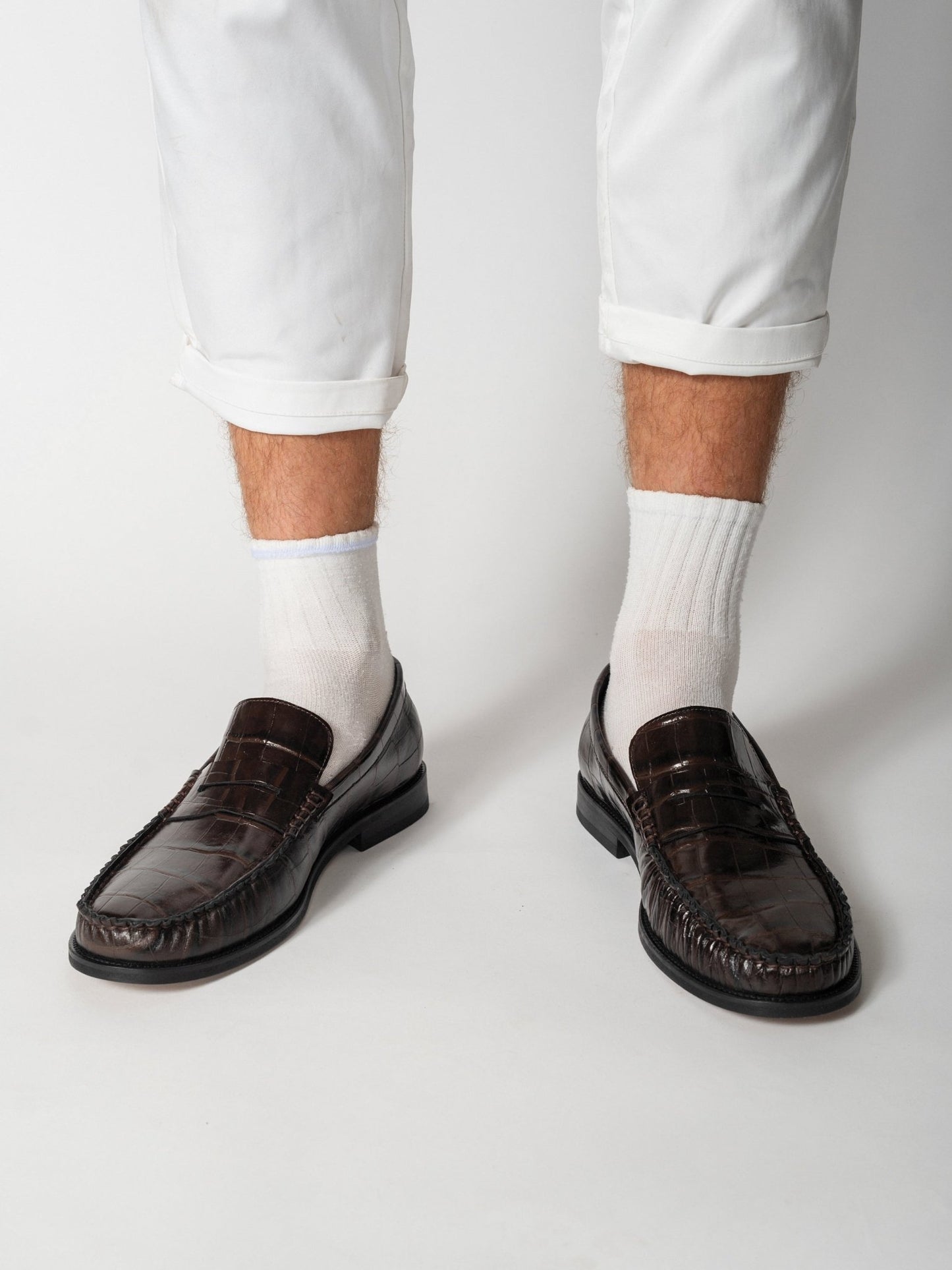 JEAN MAN LOAFERS Brown Croc - LAX