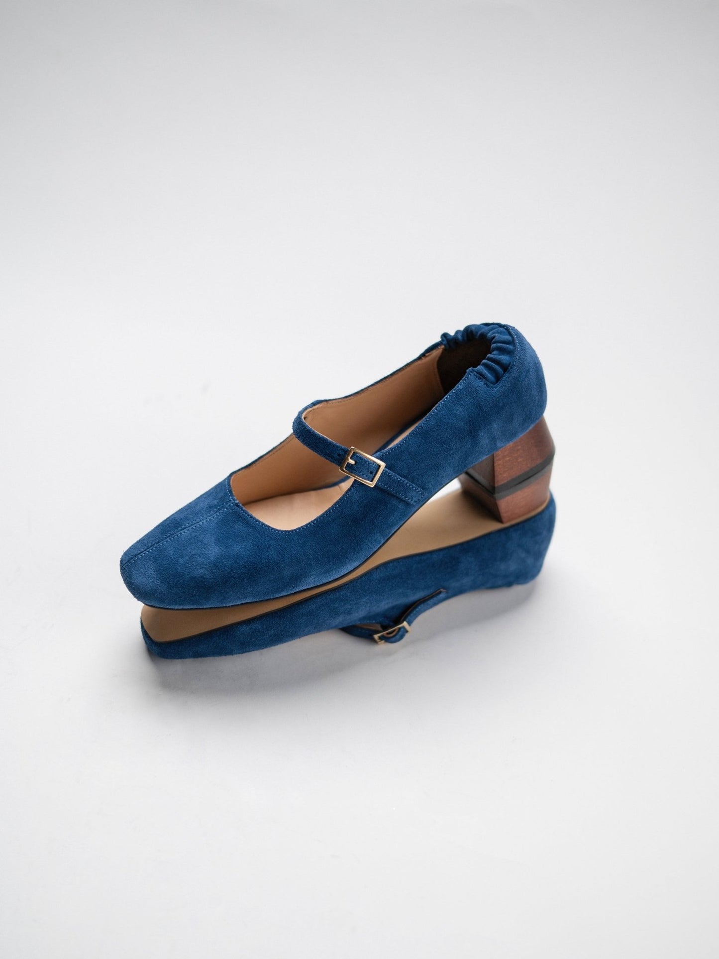 MAGGIE - JANES Blue suede - LAX