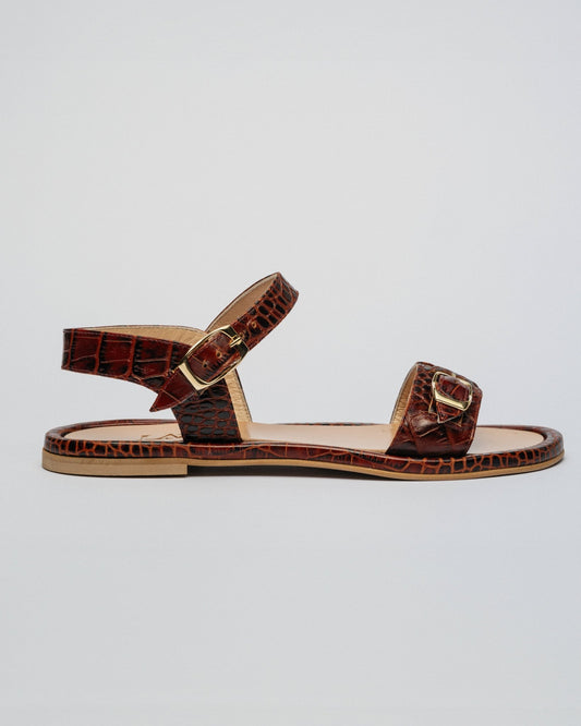 PARDES Cognac Brown Croc - LAX