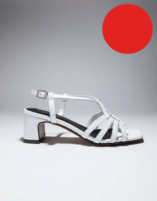RED DOT - BASKET HEEL White - LAX