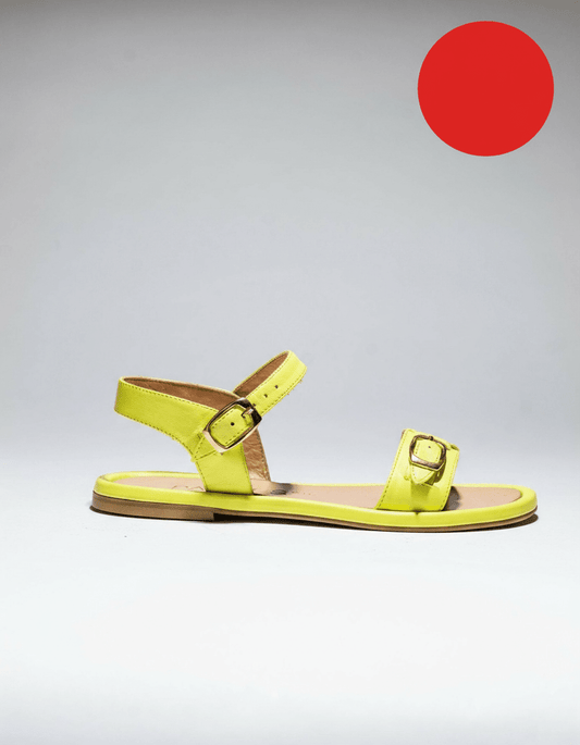 RED DOT - PARDES SUN - dals Lemon Yellow Smooth Leather - LAX