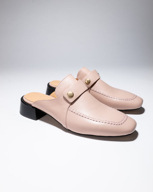 TEDDY'S FLAT MULES Nude - LAX