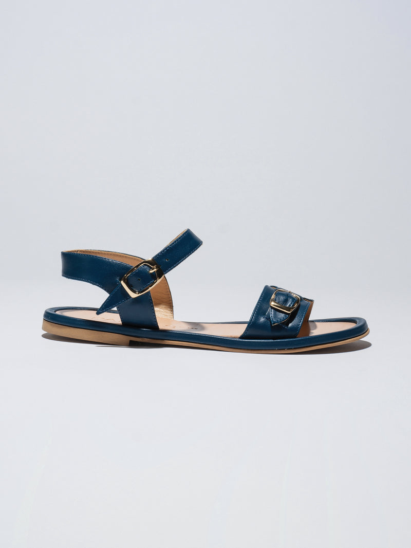 PARDES SUN-dals Petrol blue Smooth Leather