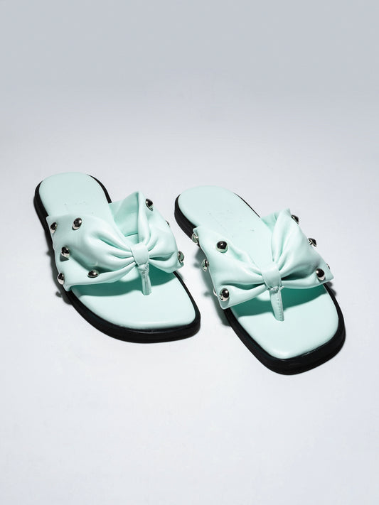 BOW SLIDES Mint