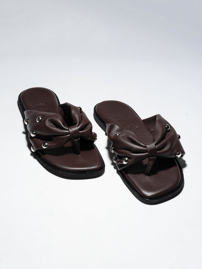 BOW SLIDES espresso