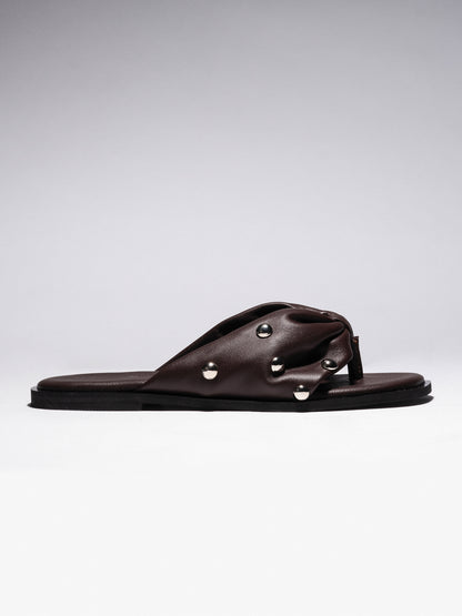 BOW SLIDES espresso