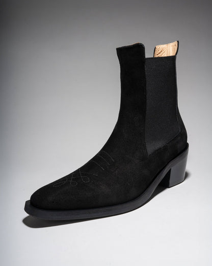 ARUJU Black suede Chelsea Boot - LAX