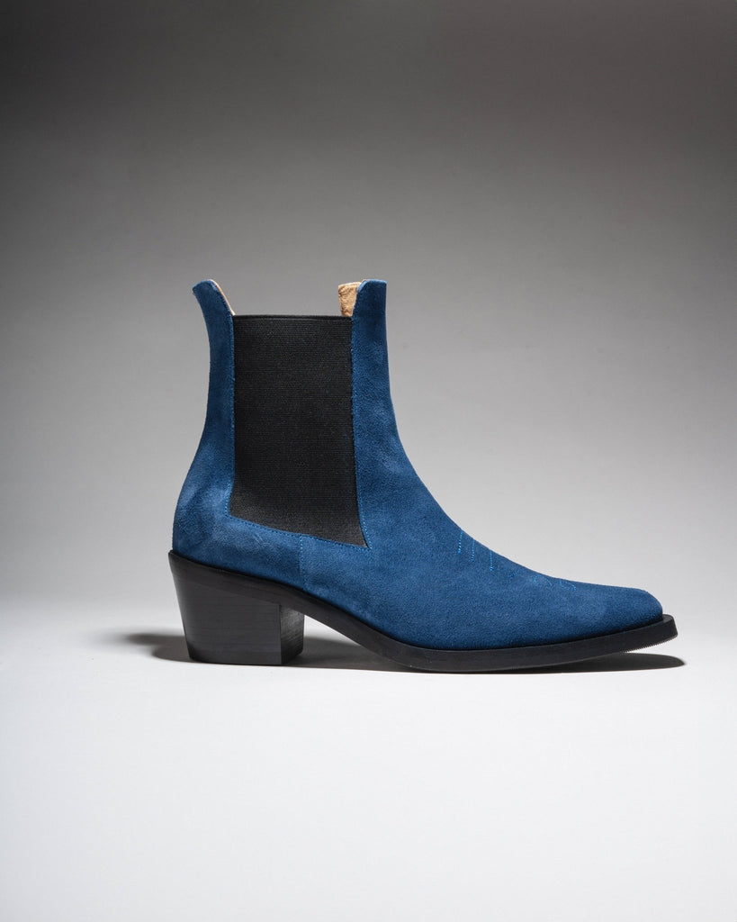ARUJU Blue suede Chelsea Boot - LAX