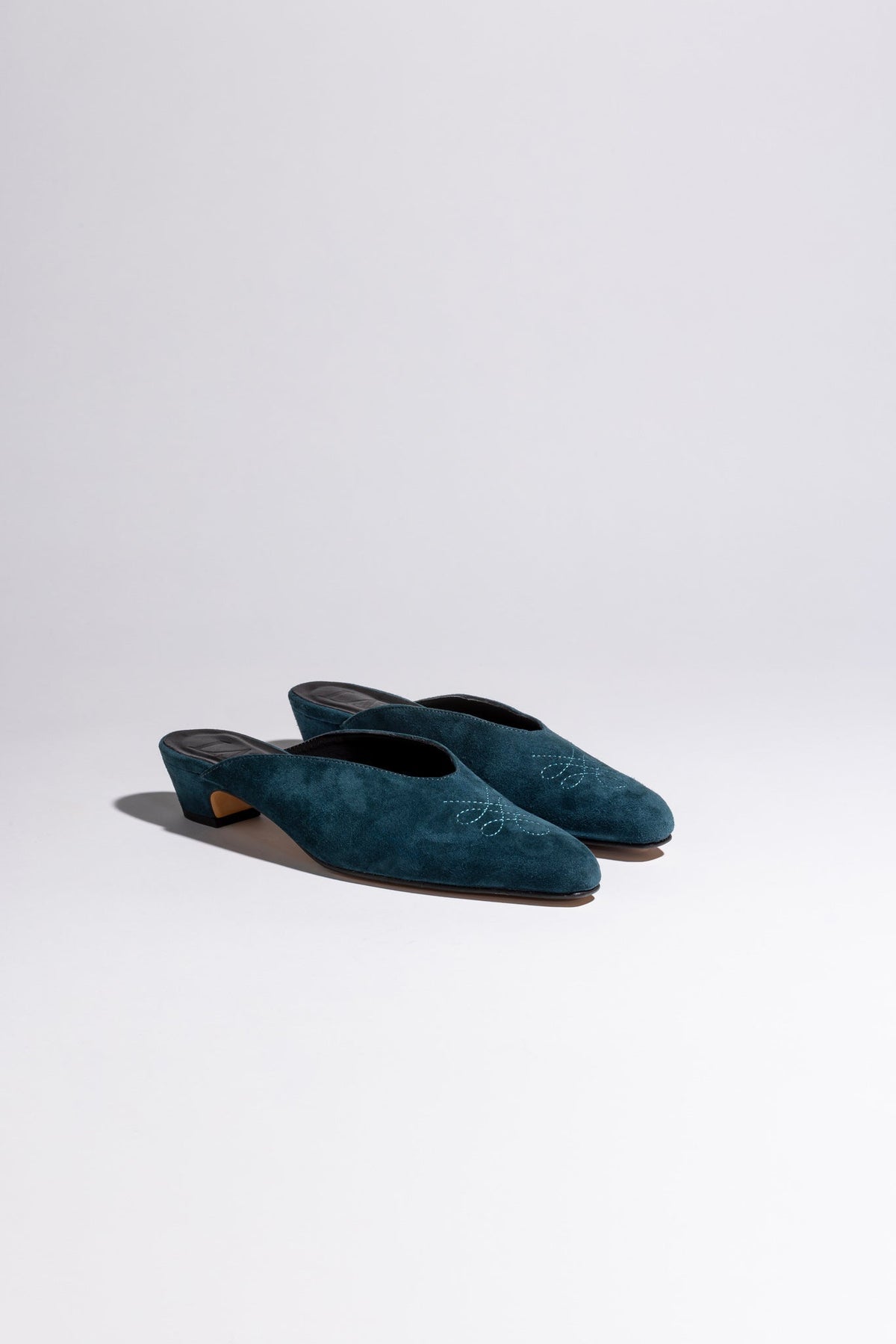 ARUJU SLIPERRS MULES Midnight teal - LAX