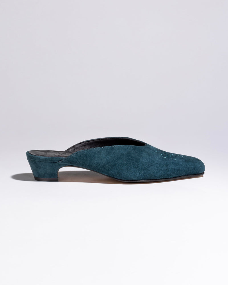 ARUJU SLIPERRS MULES Midnight teal - LAX
