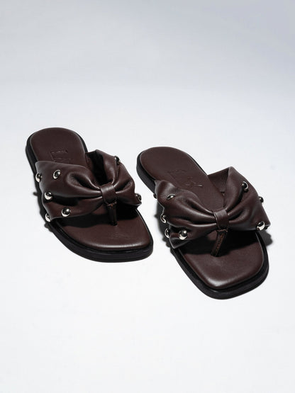 BOW SLIDES espresso - LAX