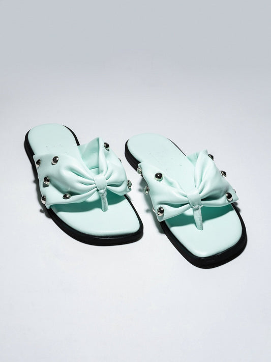 BOW SLIDES Mint - LAX