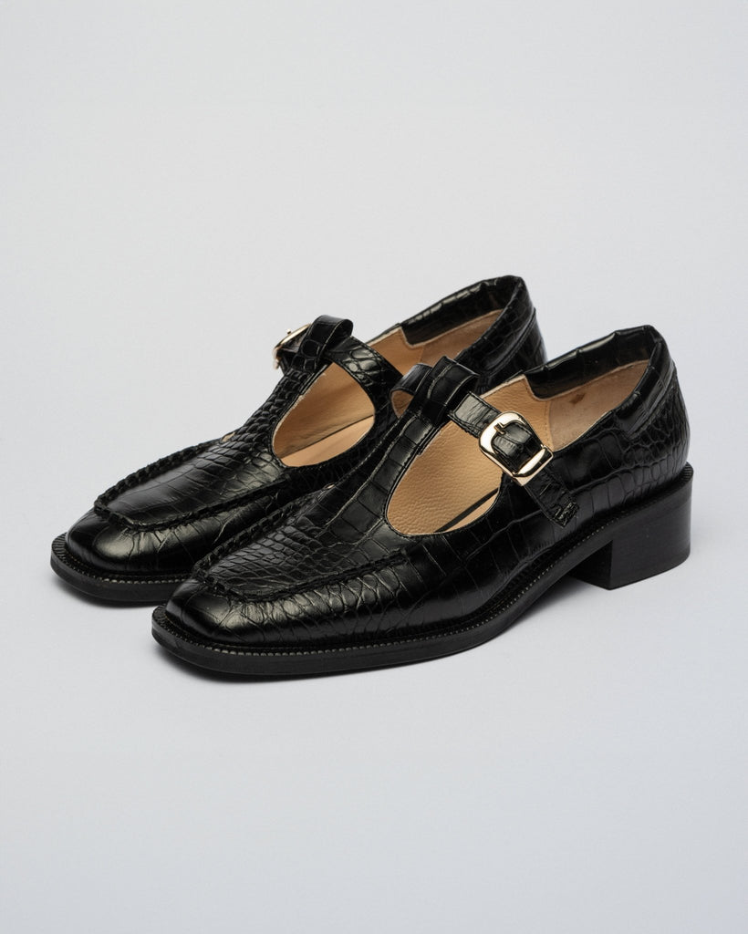 FALCON T - BAR Black croco - LAX