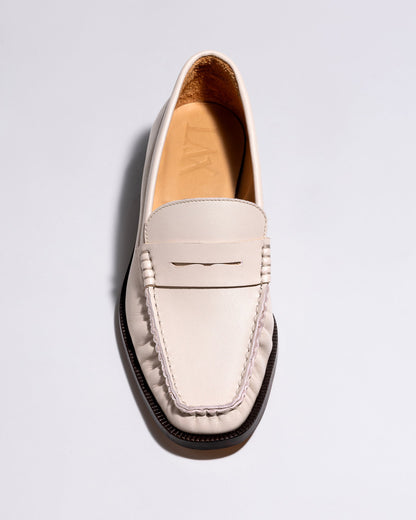 JEAN LOAFERS CREAM - LAX
