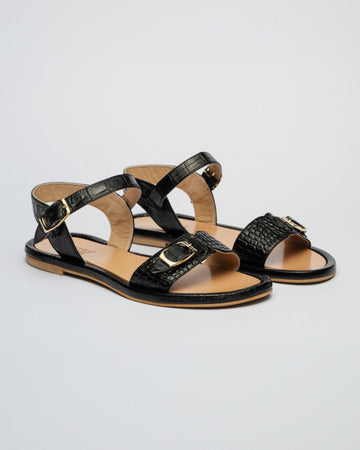 PARDES Black Croc Leather - LAX