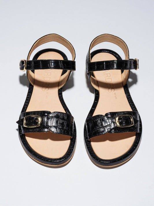 PARDES Black Croc Leather - LAX