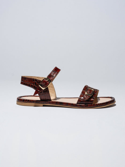 PARDES Cognac Brown Croc - LAX