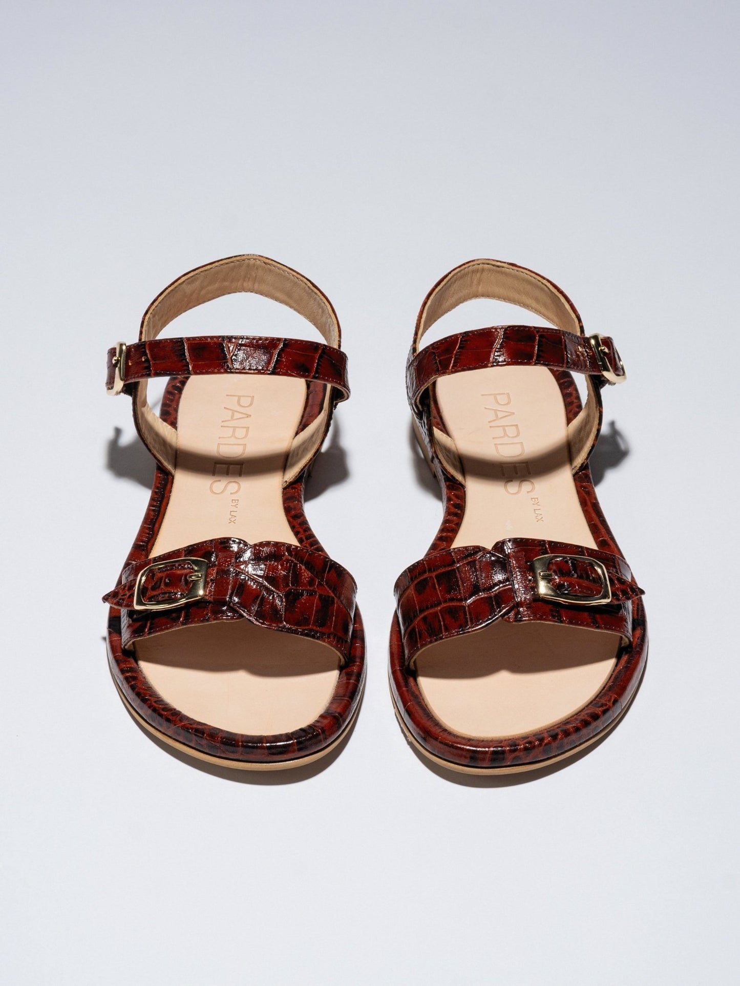 PARDES Cognac Brown Croc - LAX