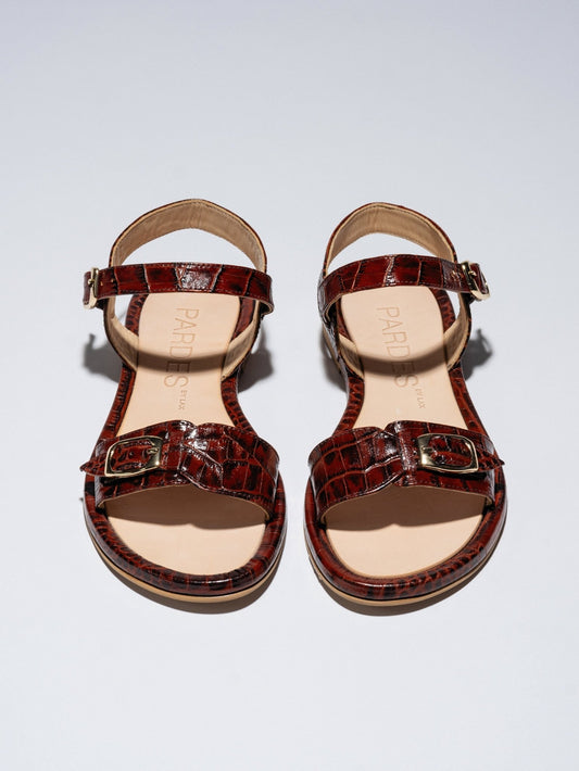 PARDES Cognac Brown Croc - LAX