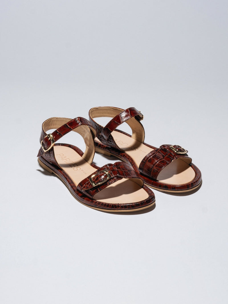 PARDES Cognac Brown Croc - LAX