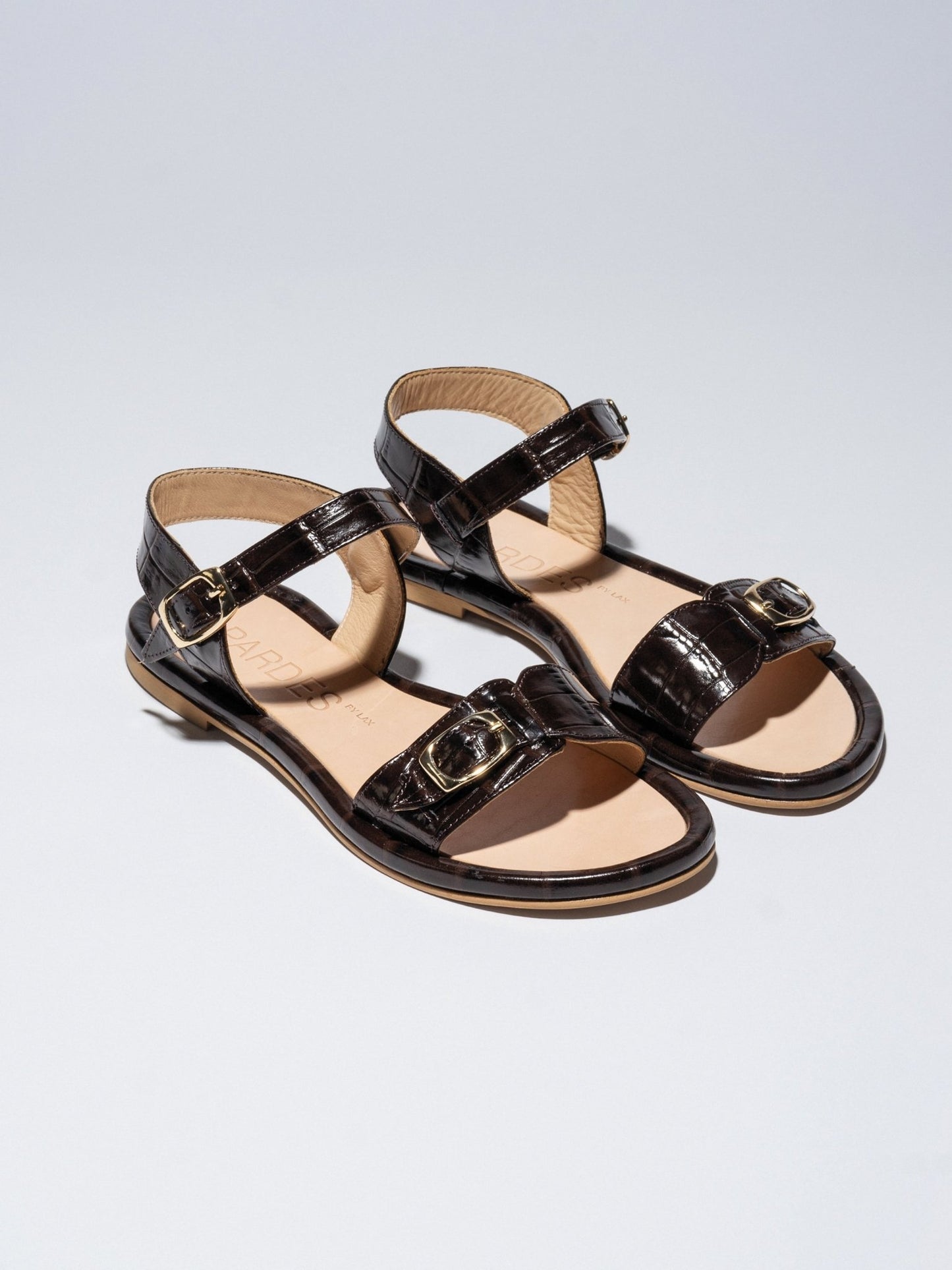 PARDES SUN - dals Chocolate Brown croc leather - LAX