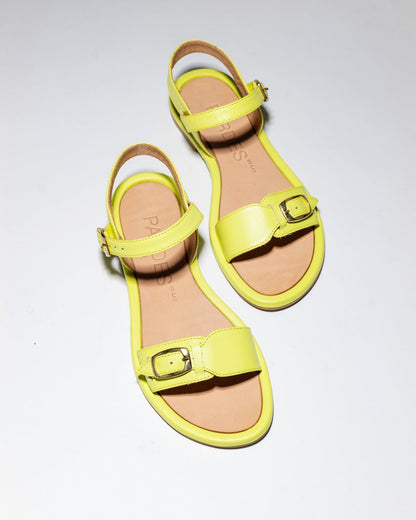 PARDES SUN - dals Lemon Yellow Smooth Leather - LAX