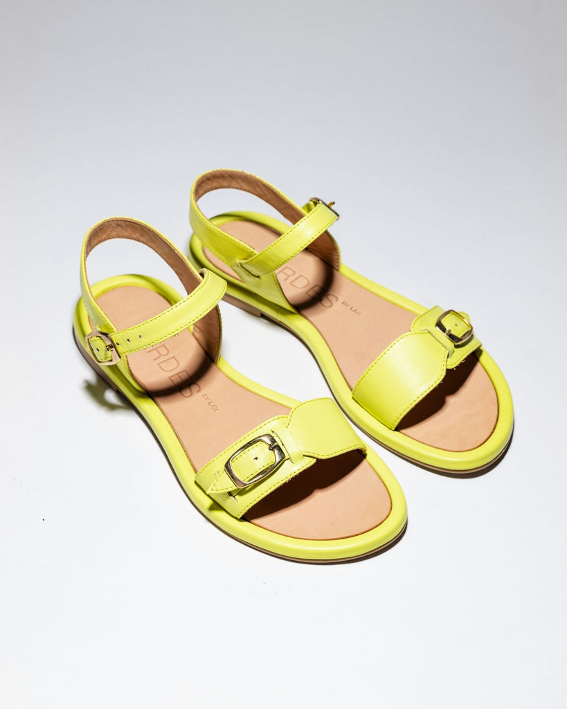 PARDES SUN - dals Lemon Yellow Smooth Leather - LAX