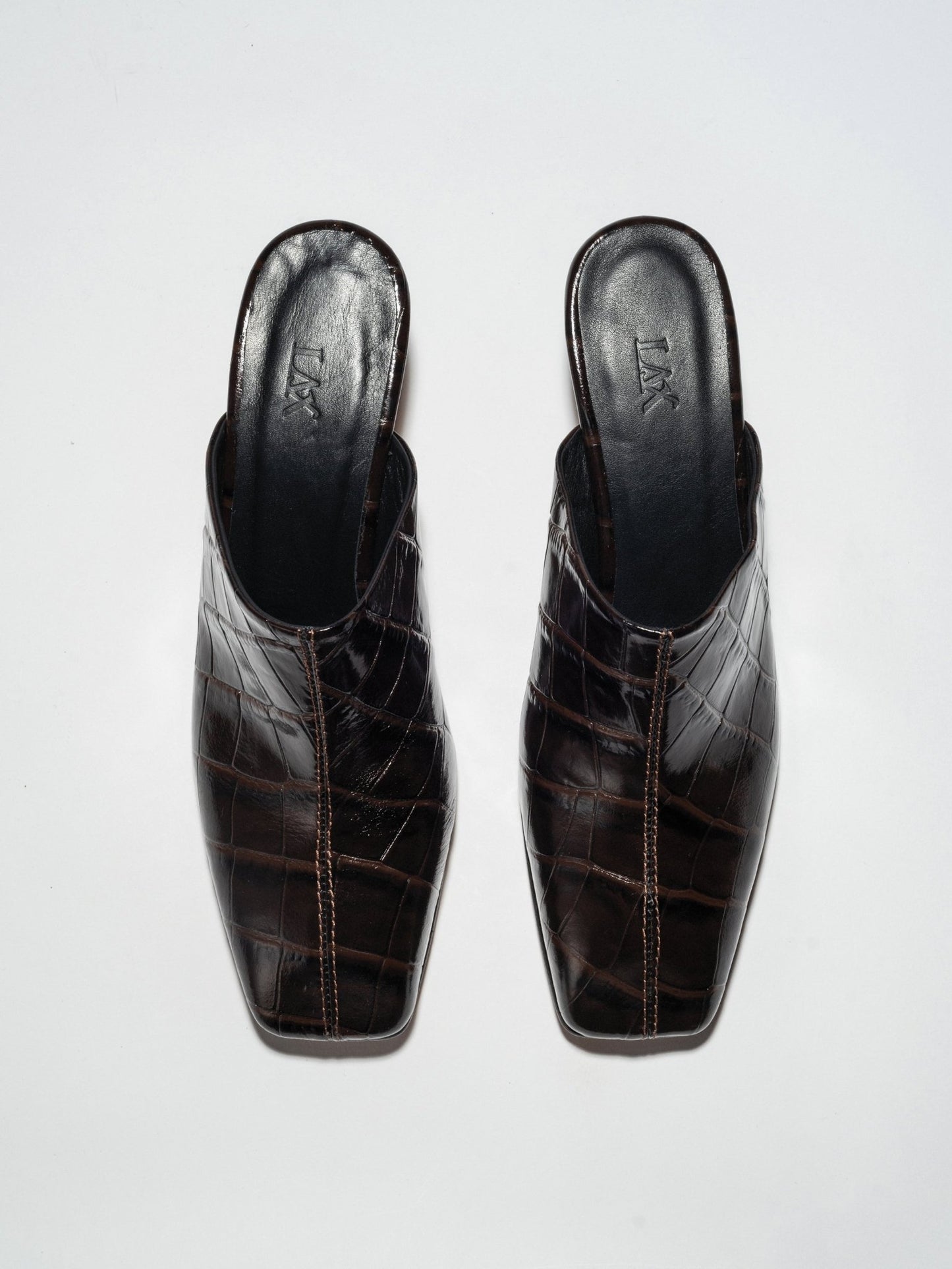 PIAF Mules Chocolate brown Croc - LAX