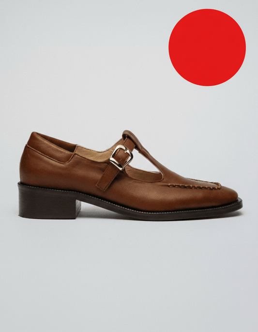 RED DOT - FALCON T - BAR Cognac brown - LAX
