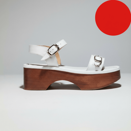 RED DOT - PARDES SANDAL CLOGGY HIGH PLATFORM White (Copy) - LAX