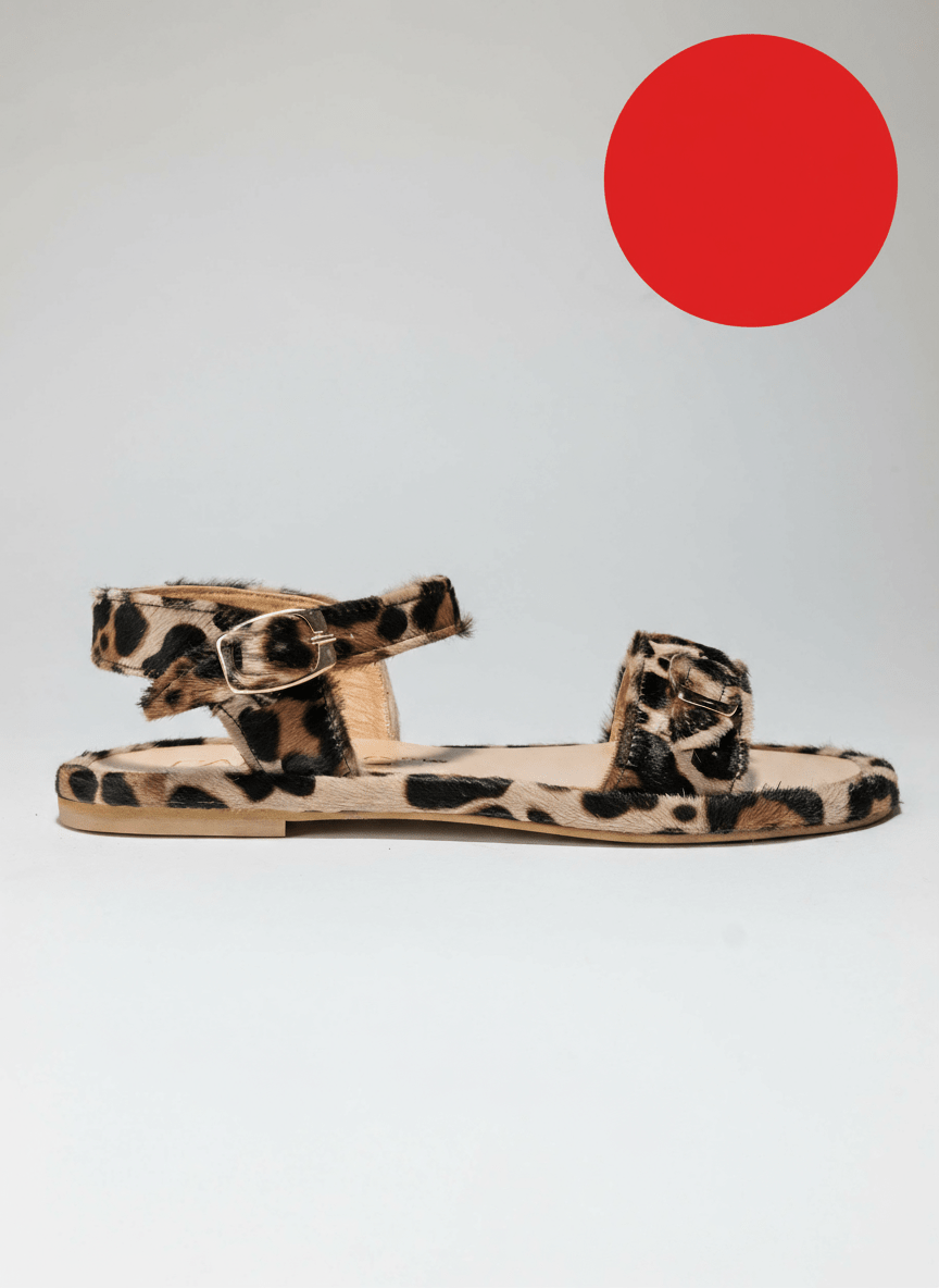 RED DOT PARDES SUN - dals Jaguar printed pony leather - LAX