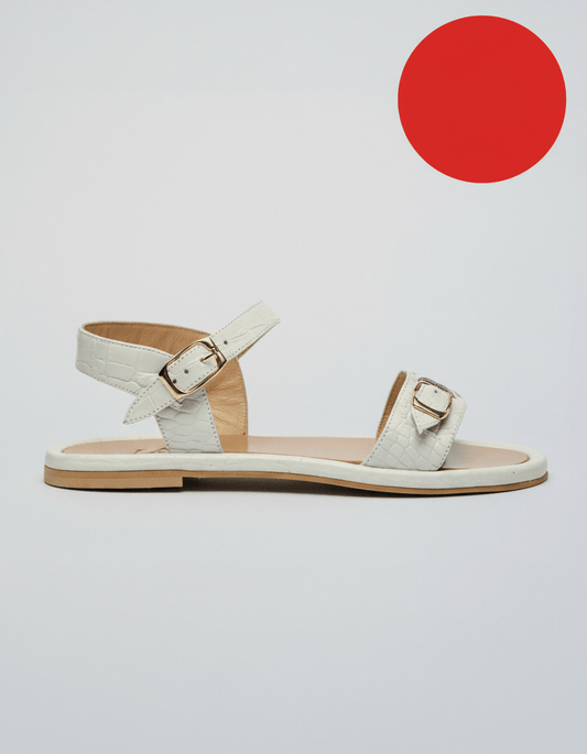 RED DOT - PARDES SUN - dals White croc leather - LAX