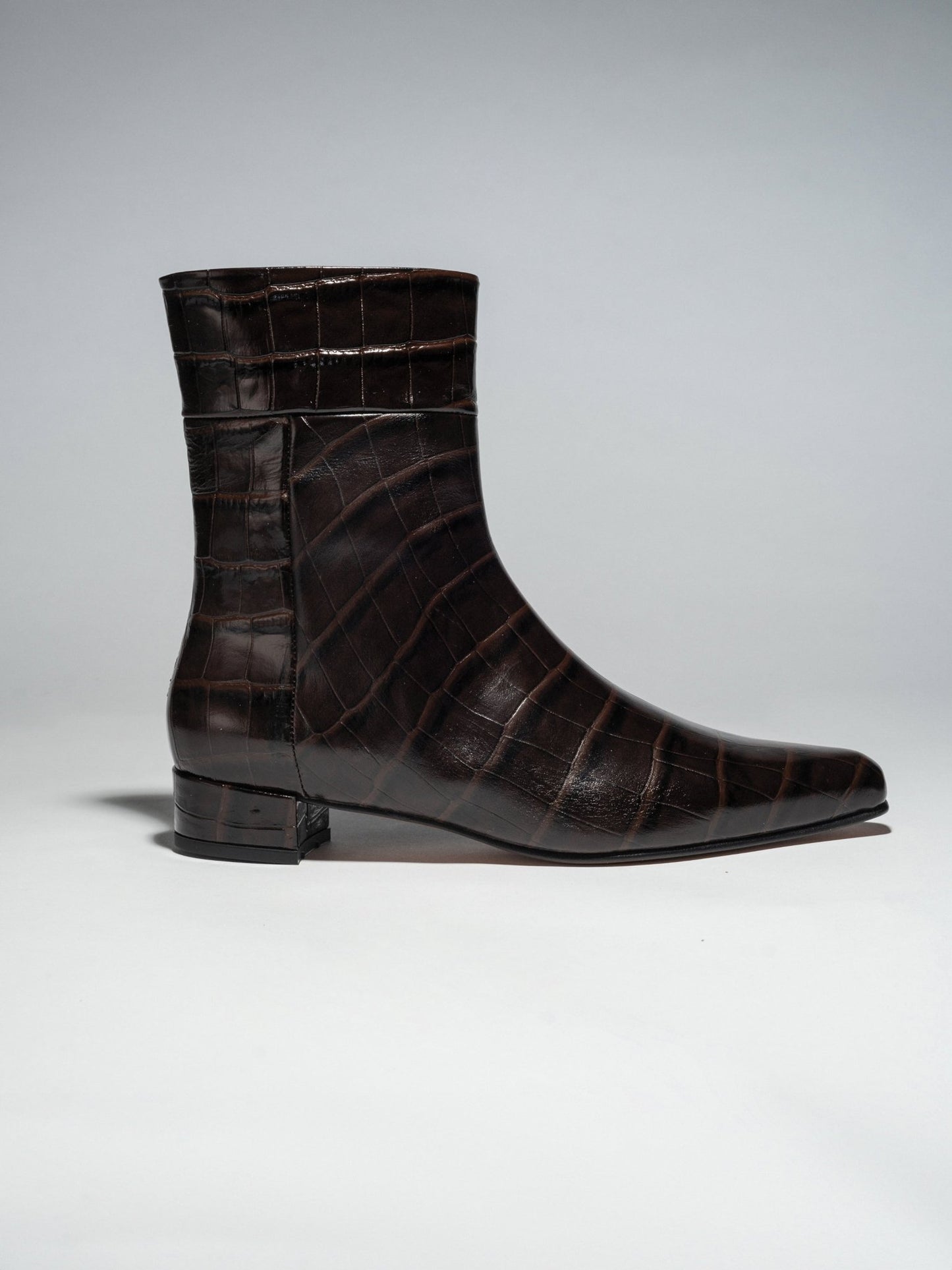 ROBERT Flat Chocolate brown Croc - LAX