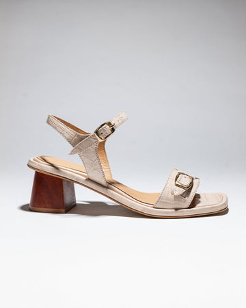 TERRA SUN Cream Croc sandals - LAX